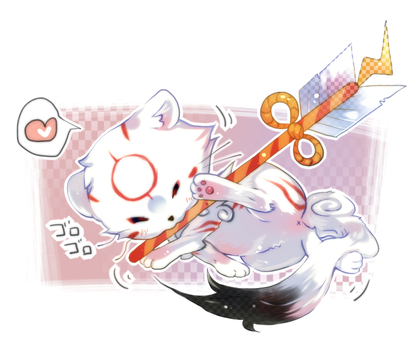amaterasu and gekigami (ookami and 1 more) drawn by rori_(artist)