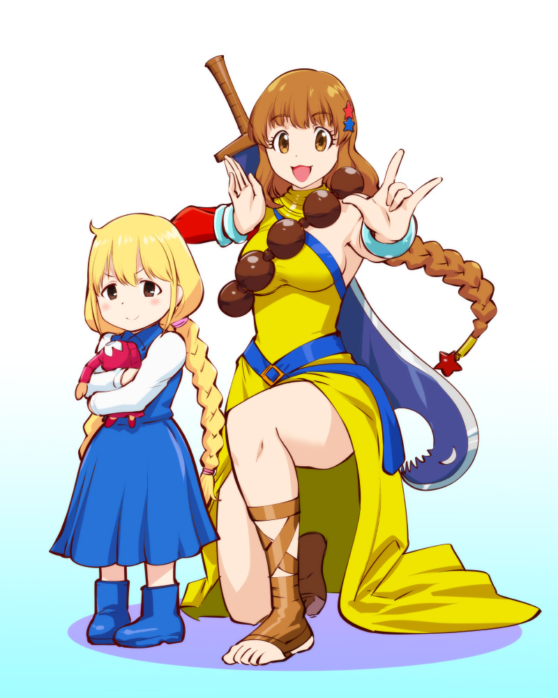 futaba anzu, moroboshi kirari, donovan baine, and anita (idolmaster and 2 more) drawn by ueyama_michirou