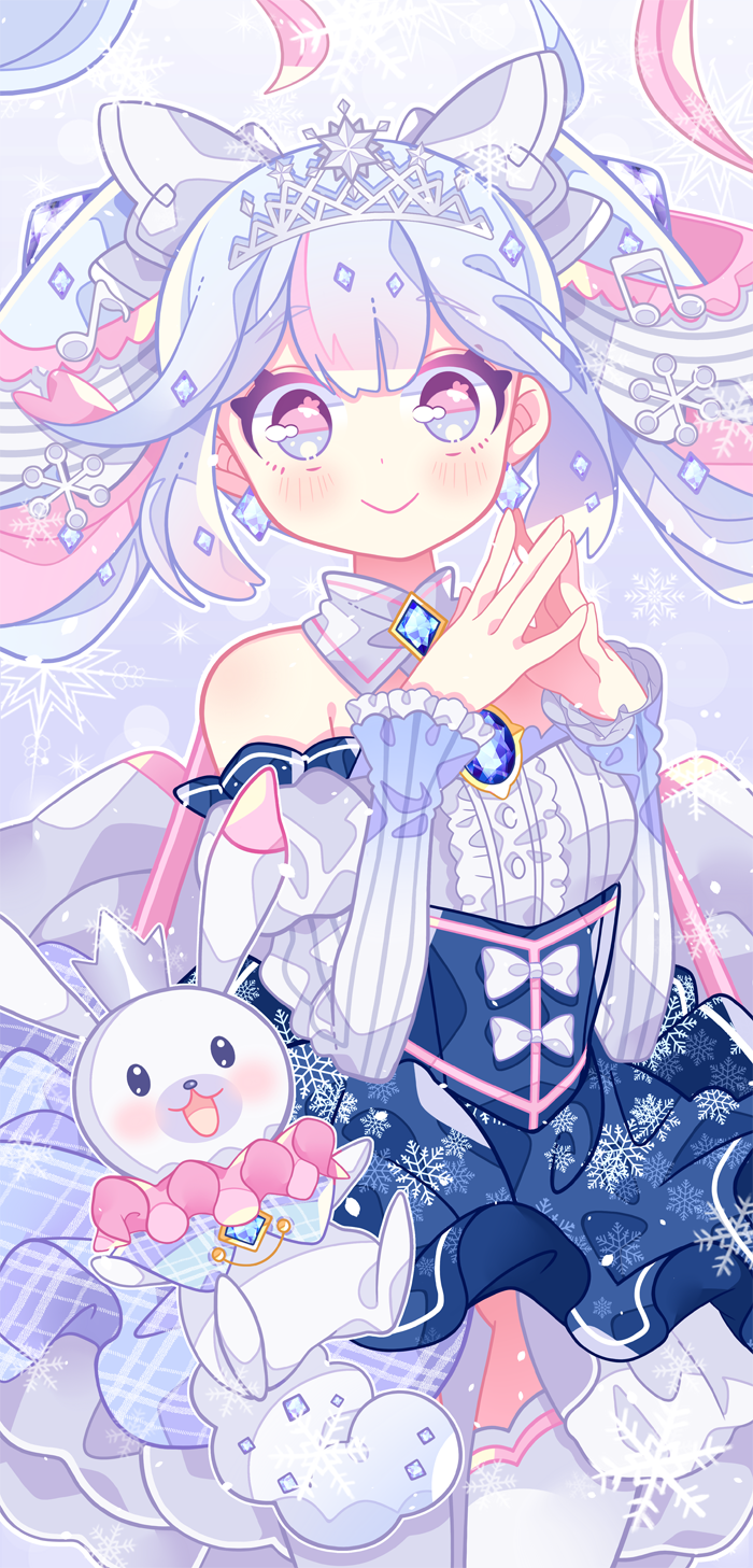 hatsune miku, yuki miku, and rabbit yukine (vocaloid) drawn by ie_(nyj1815)