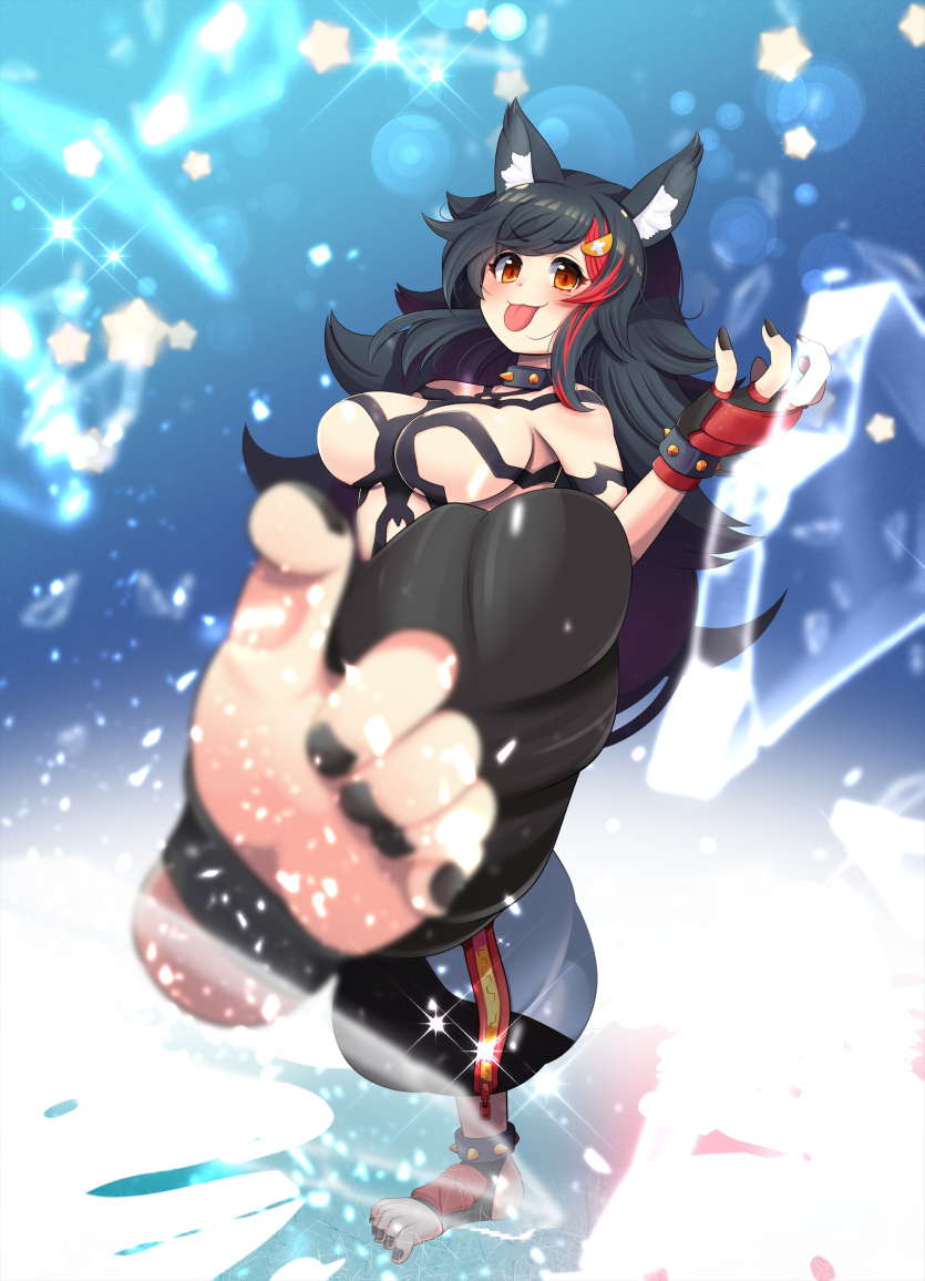ookami mio and han juri (hololive and 2 more) drawn by mi_nomi_ni