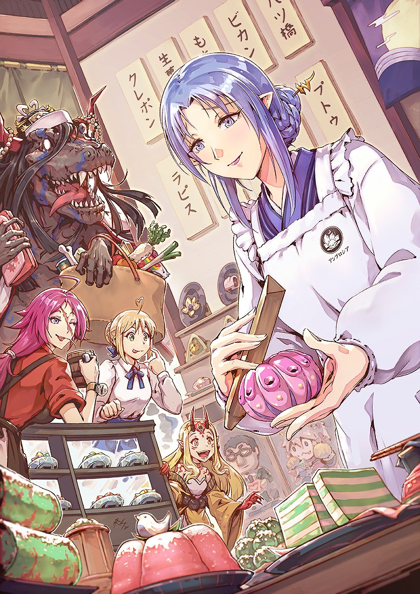 artoria pendragon, saber, ibaraki douji, medea, francis drake, and 1 more (fate and 4 more) drawn by richard_suwono