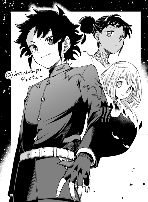 desscaras, ichi, kumugi, and king uroro (madan no ichi) drawn by datubenpi
