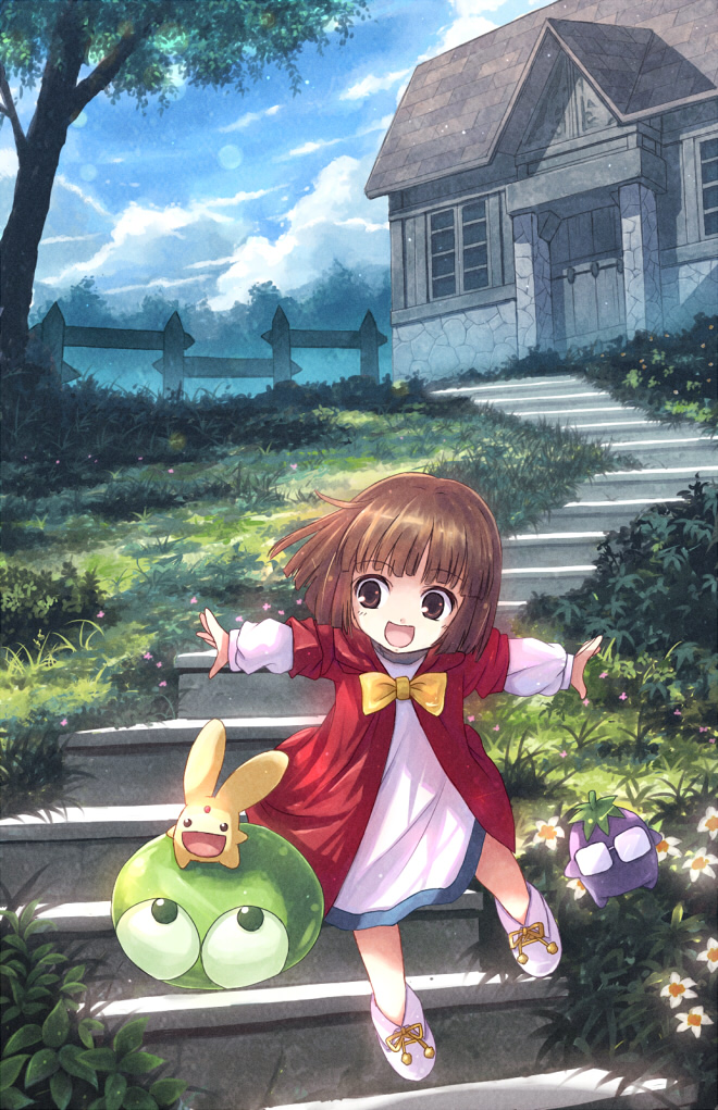 arle nadja, puyo, carbuncle, and nasu grave (puyopuyo and 2 more) drawn by yakka