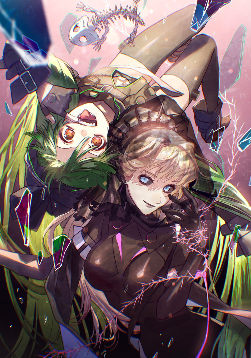yami ranka and yami sheryl (macross and 1 more) drawn by pote-mm