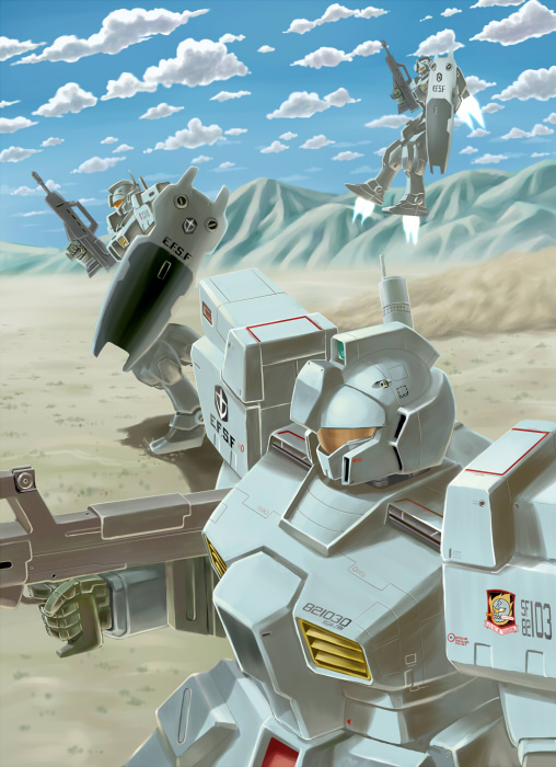gm custom (gundam and 1 more) drawn by nagase_mizuchi