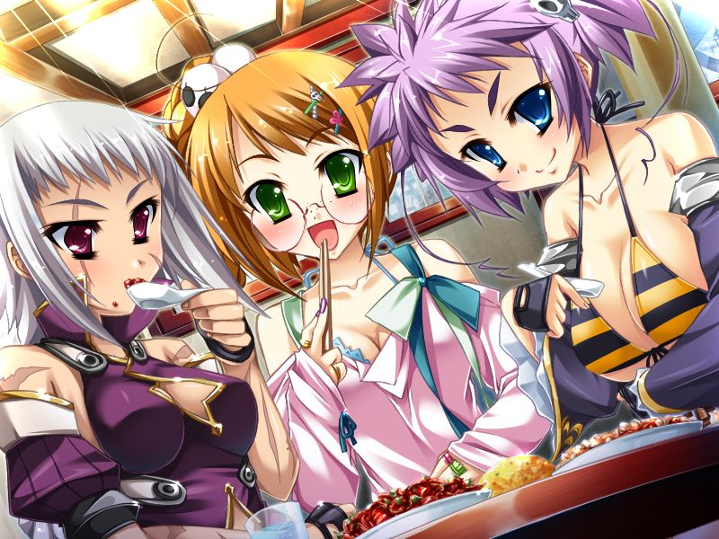riten, gakushin, and ukin (koihime musou) drawn by katagiri_hinata