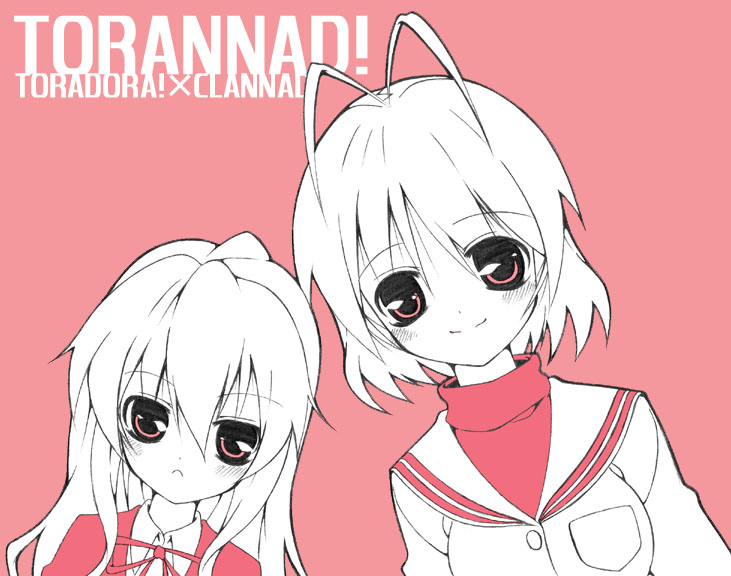 aisaka taiga and furukawa nagisa (clannad and 1 more) drawn by nagatsuki_(nyagatsuki)