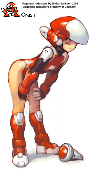 crash man (mega man and 1 more) drawn by arne_(android_arts)