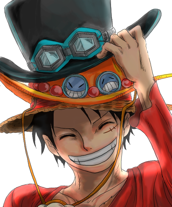 monkey d. luffy (one piece) drawn by asuma_(sorawomai)
