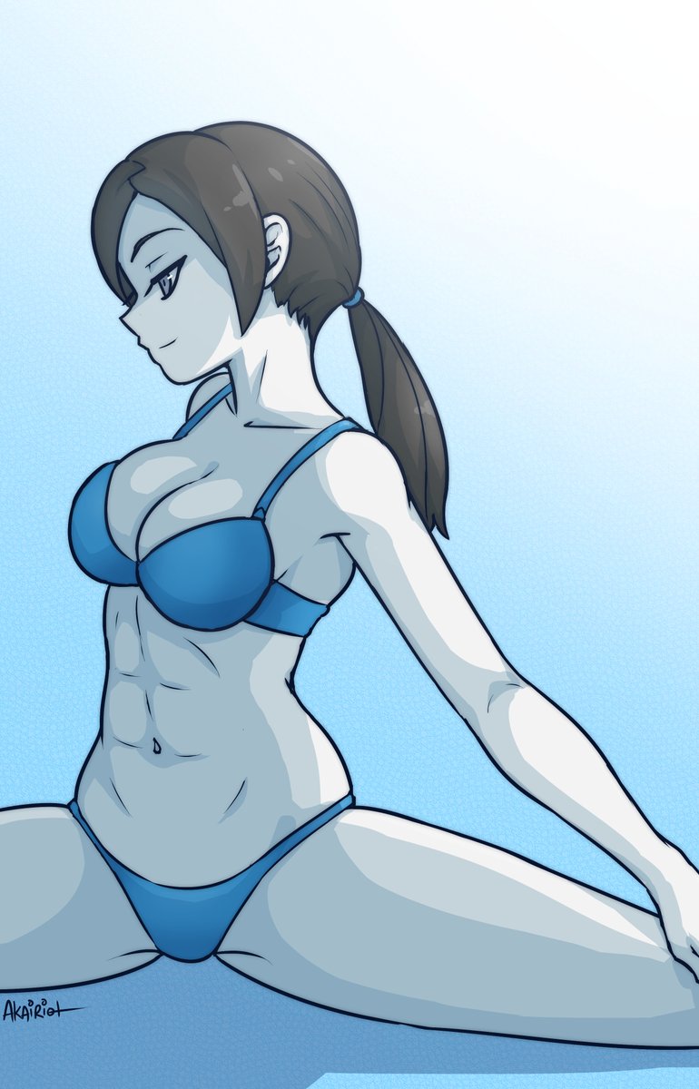 wii fit trainer (super smash bros. and 1 more) drawn by akairiot