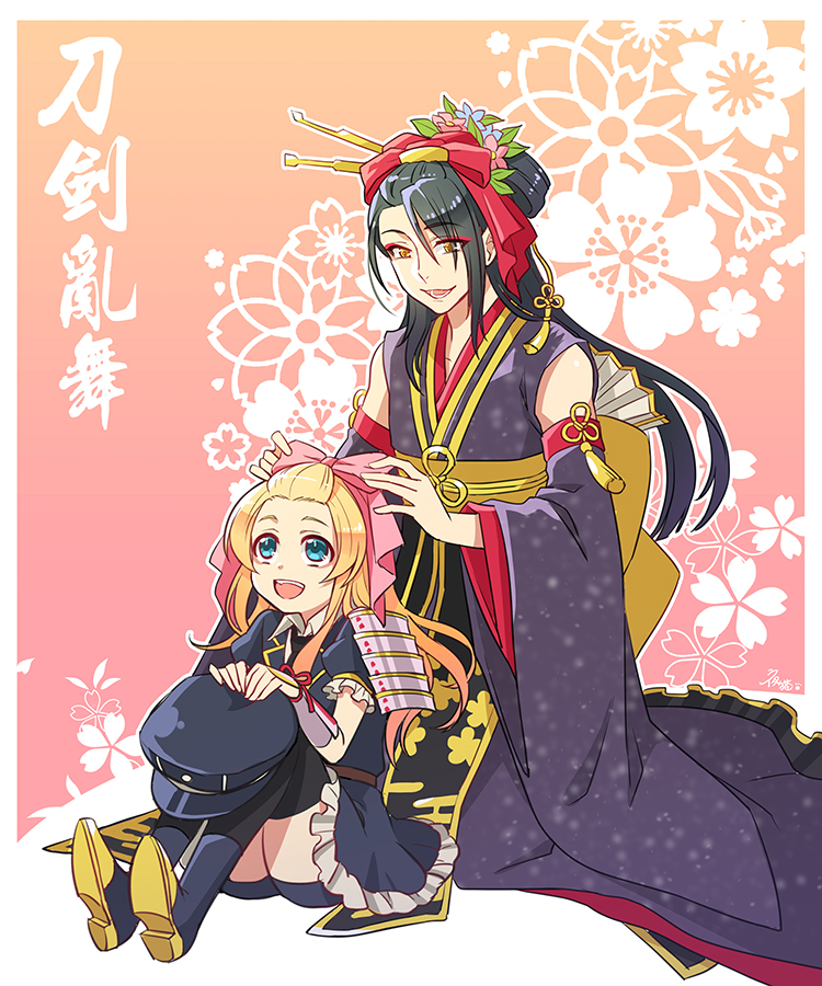 midare toushirou and jirou tachi (touken ranbu) drawn by nightcat