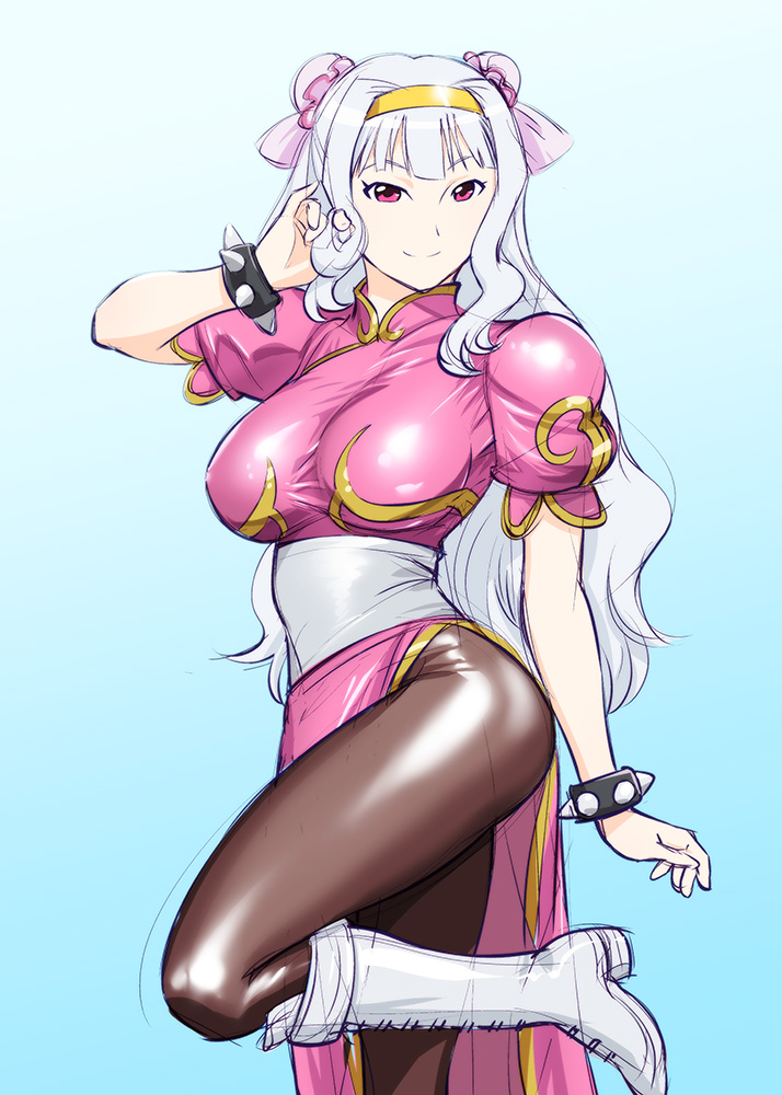 chun-li and shijou takane (idolmaster and 1 more) drawn by ueyama_michirou