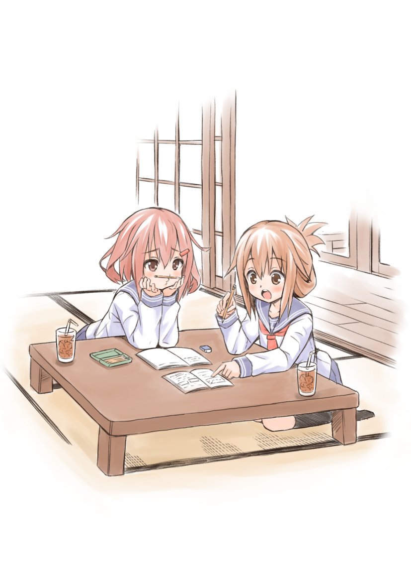 inazuma and ikazuchi (kantai collection) drawn by fujishima_shinnosuke
