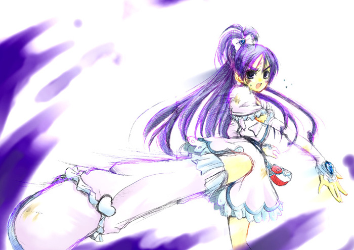 yukishiro honoka and cure white (precure and 1 more) drawn by nekoyanagi_matasaburou