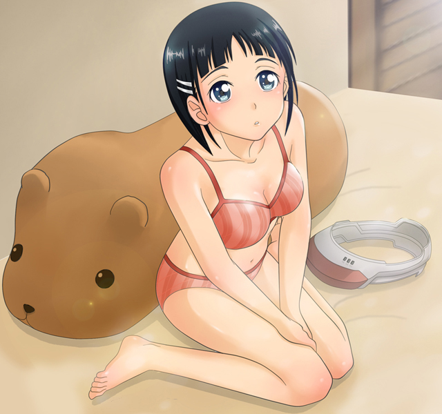 kirigaya suguha and capybara-san (sword art online) drawn by sato_non