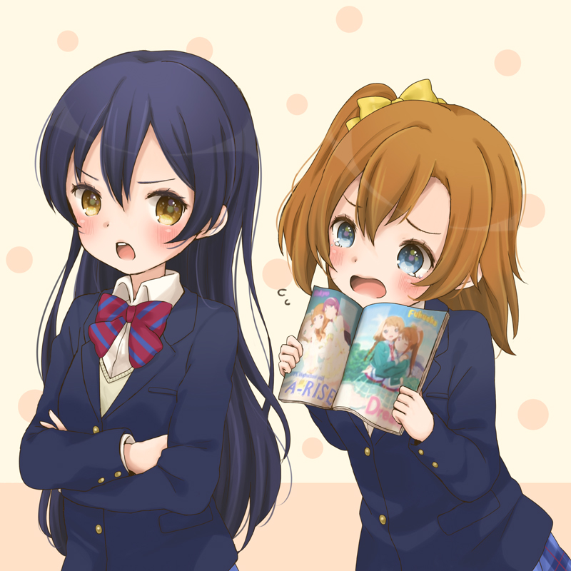 sonoda umi and kosaka honoka (love live! and 1 more) drawn by mnmktn