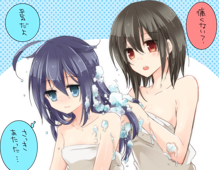 shigure, shigure kai ni, and yamashiro (kantai collection) drawn by momoiro