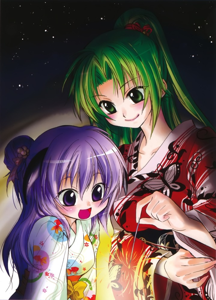 sonozaki mion and hanyuu (higurashi no naku koro ni) drawn by momoyama_hinase