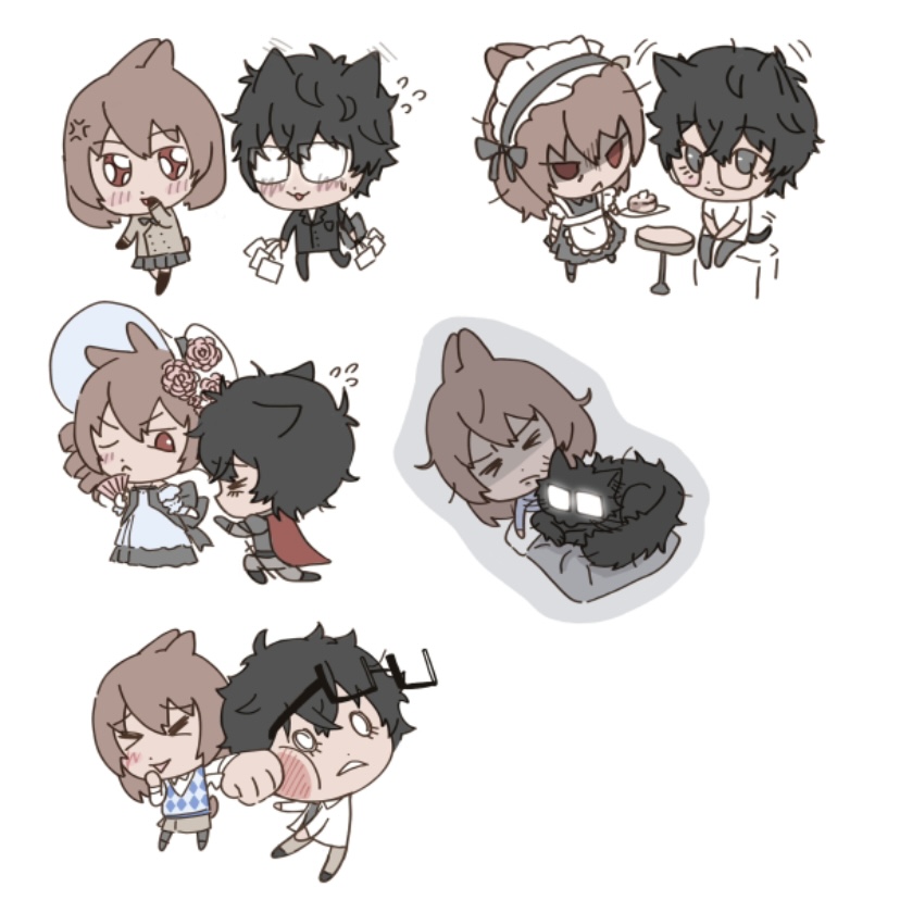 amamiya ren and akechi gorou (persona and 1 more) drawn by yeqingluan