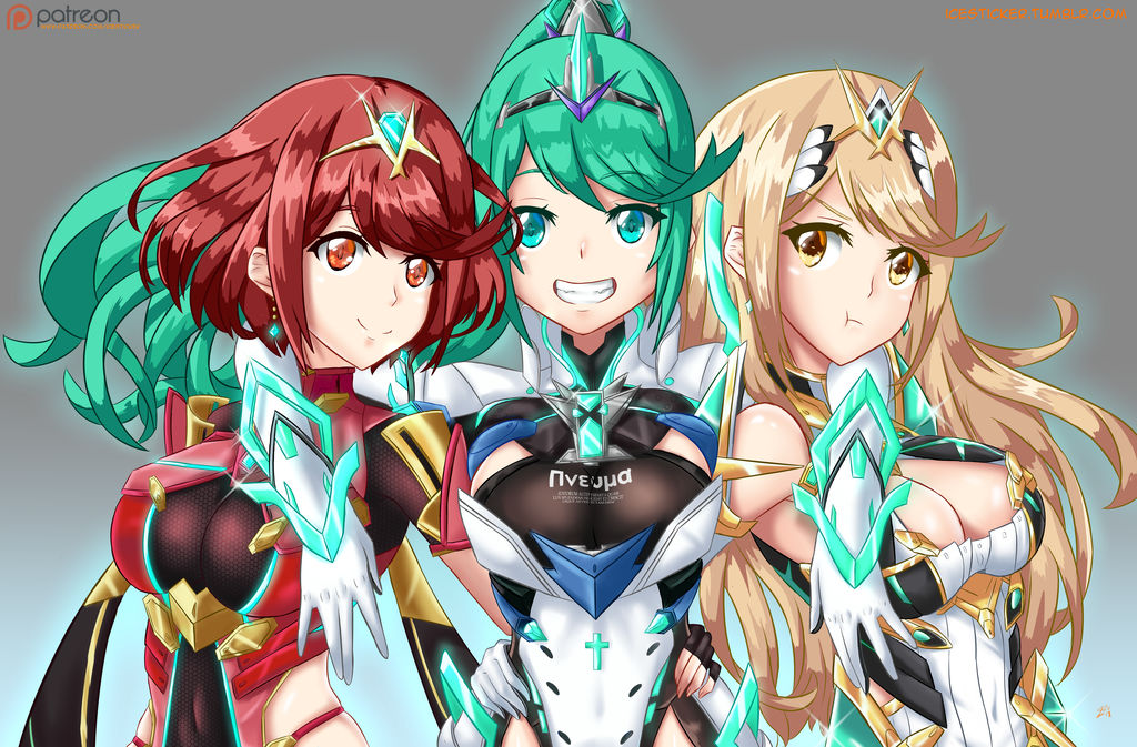 pyra and mythra statues