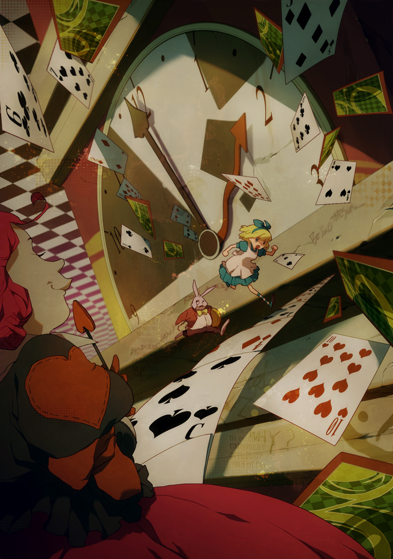 alice and white rabbit (alice's adventures in wonderland) drawn by lee_hyeseung