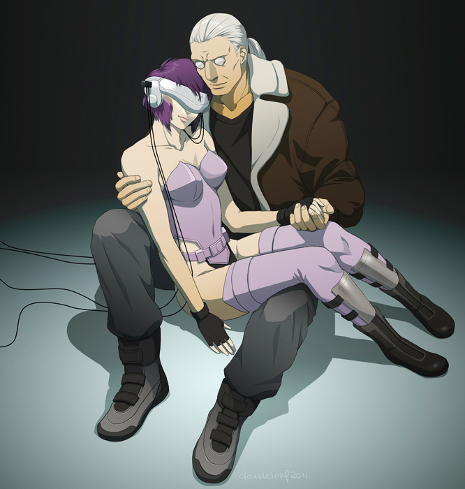 kusanagi motoko and batou (ghost in the shell and 1 more) drawn by gb_(doubleleaf)