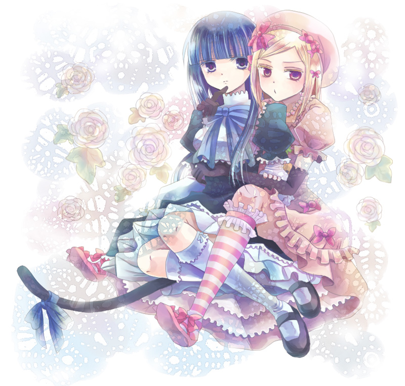 frederica bernkastel and lambdadelta (umineko no naku koro ni) drawn by narumi_saya