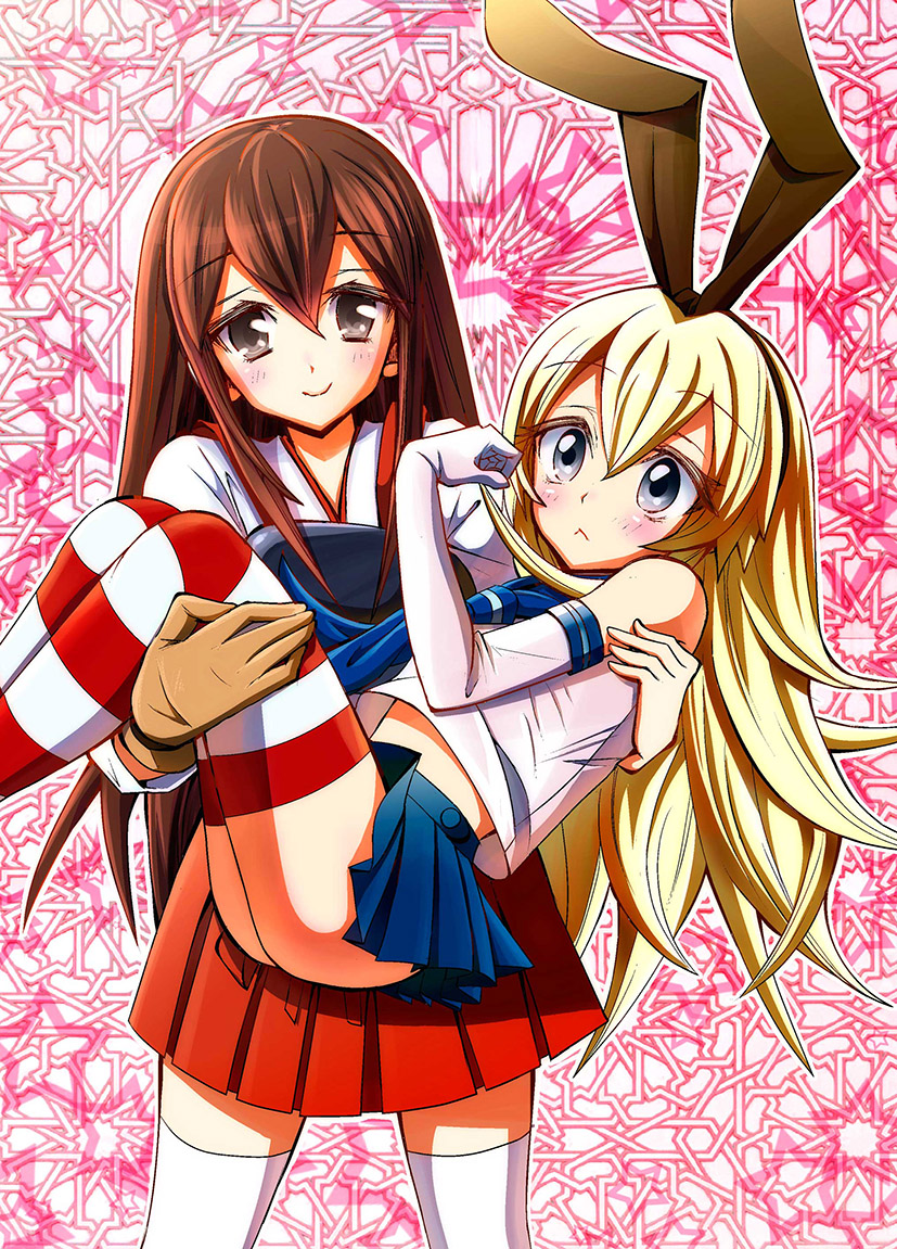 shimakaze and akagi (kantai collection and 1 more) drawn by pepuniko