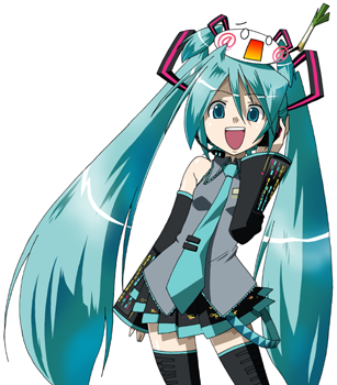 hatsune miku and hachune miku (vocaloid) drawn by maso_(ascii_art)