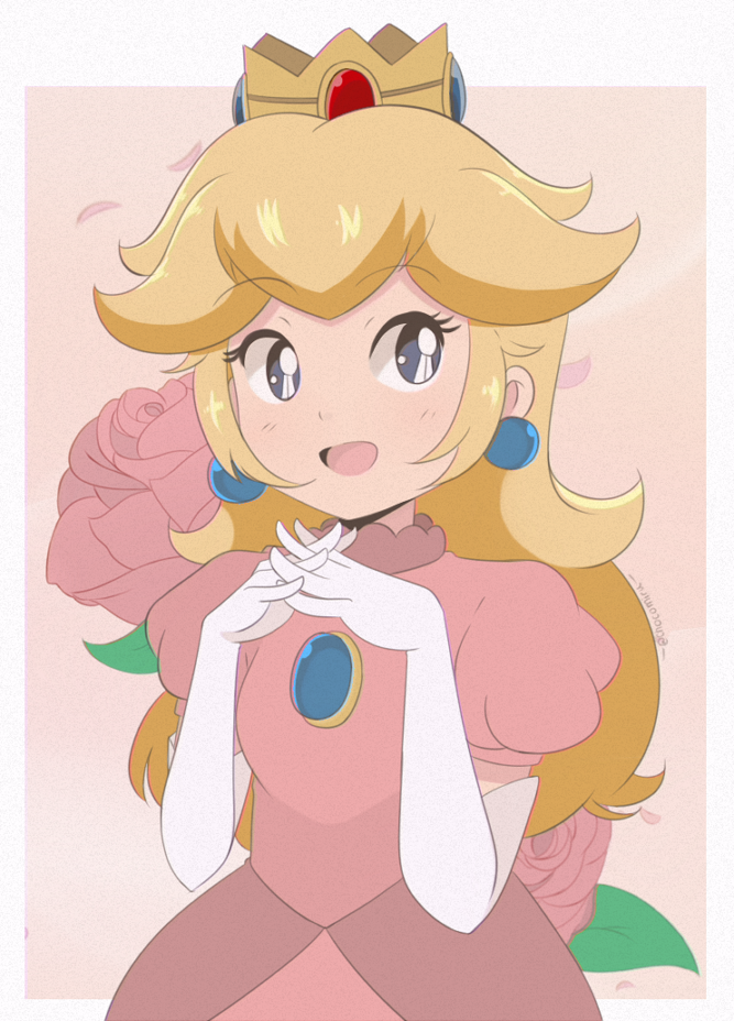 princess peach (mario) drawn by chocomiru
