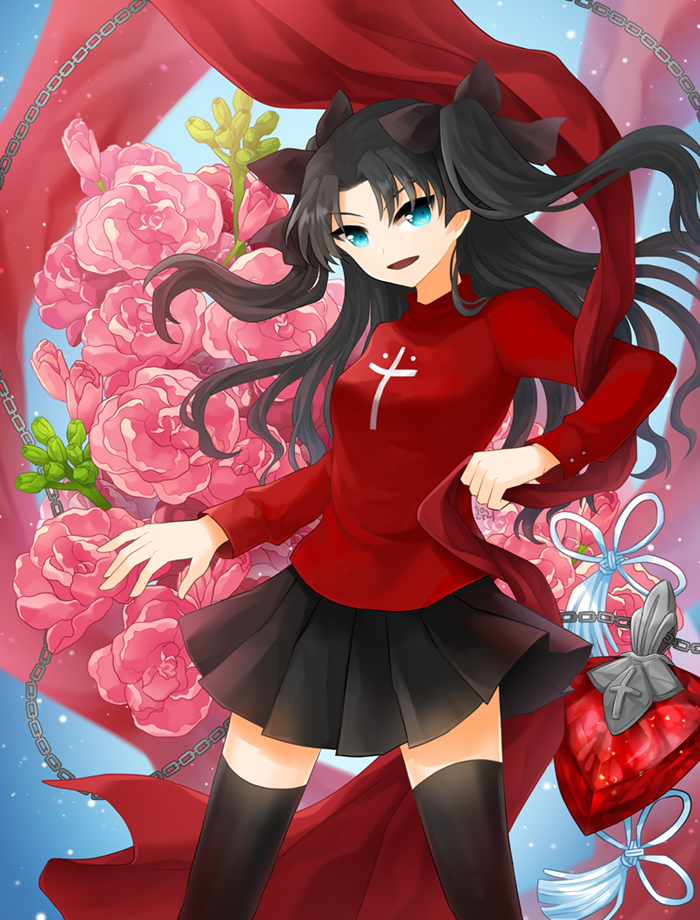 tohsaka rin (fate and 1 more) drawn by honmuri