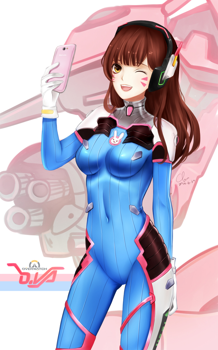 d.va (overwatch and 1 more) drawn by chu_(huaha1320)