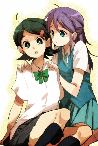 kudou fuyuka and kino aki (inazuma eleven) drawn by chanko_neru