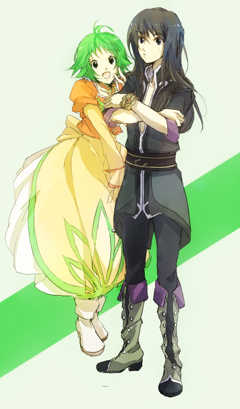yuri lowell and farah oersted (tales of and 2 more) drawn by tama_._kogifu