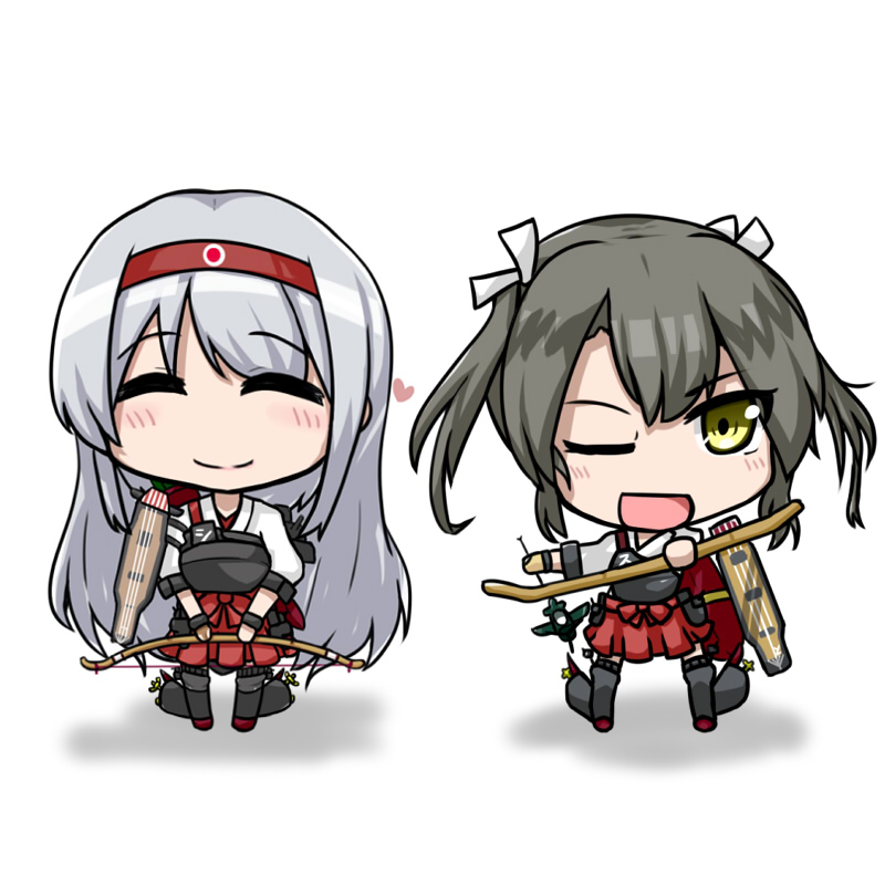 zuikaku and shoukaku (kantai collection) drawn by ine_(karategoukun)