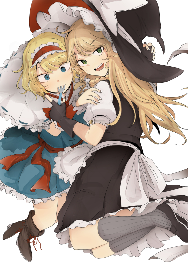 kirisame marisa and alice margatroid (touhou) drawn by necro_(nekurodayo)