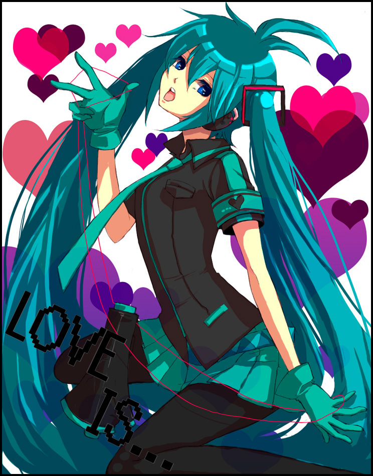 hatsune miku (vocaloid and 1 more) drawn by nntn