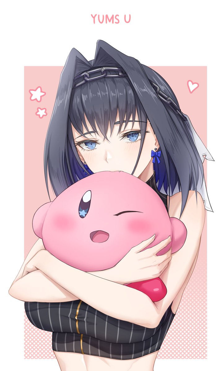 ouro kronii and kirby (hololive and 2 more) drawn by zenya