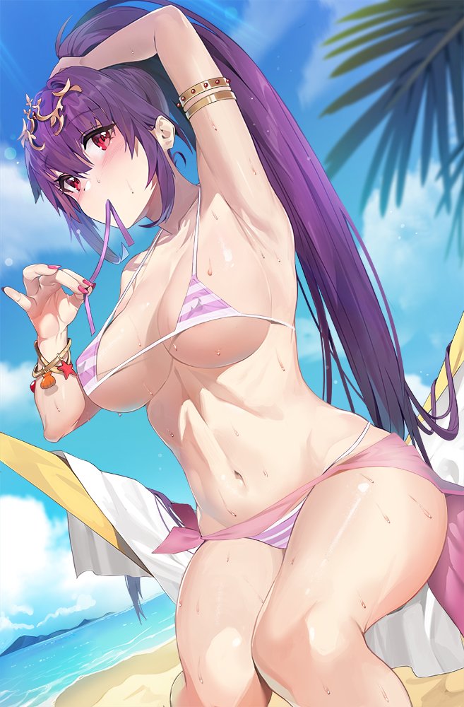 scathach and scathach skadi (fate and 1 more) drawn by damda