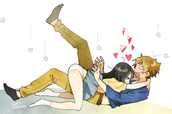 kitashirakawa tamako and ooji mochizou (tamako market) drawn by momose_(oqo)