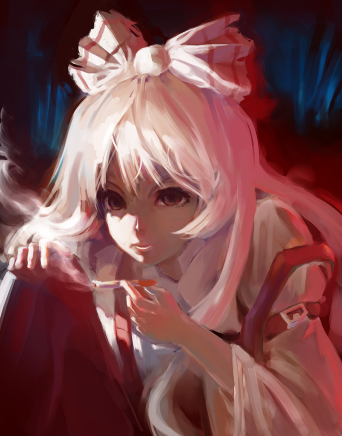 fujiwara no mokou (touhou) drawn by wy_lee_(pixelnoodle)