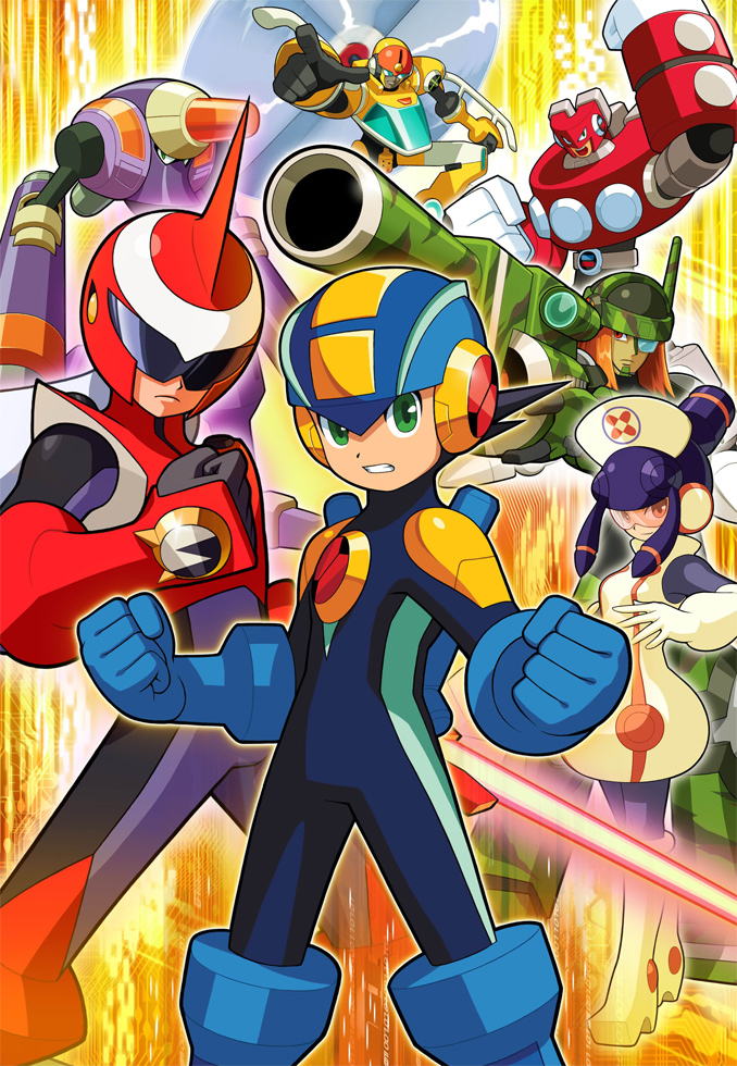 megaman.exe, protoman.exe, meddy.exe, searchman.exe, magnetman.exe, and 2 more (mega man and 2 more)