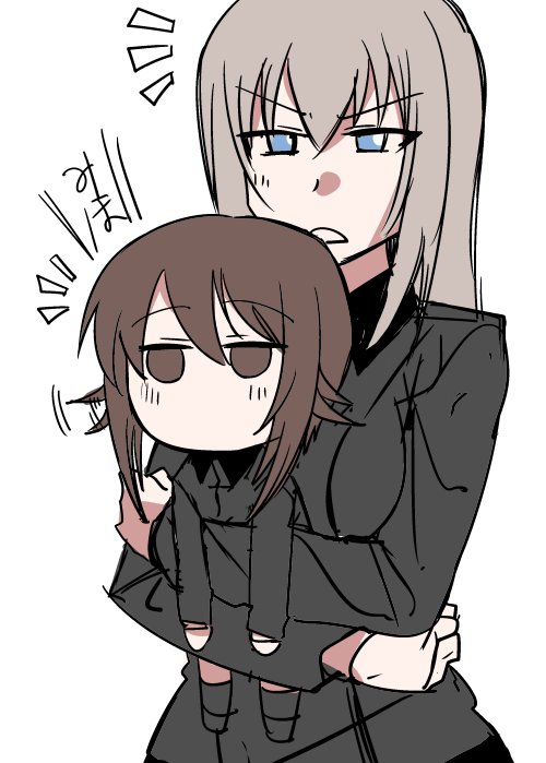 nishizumi maho and itsumi erika (girls und panzer) drawn by mimuni362