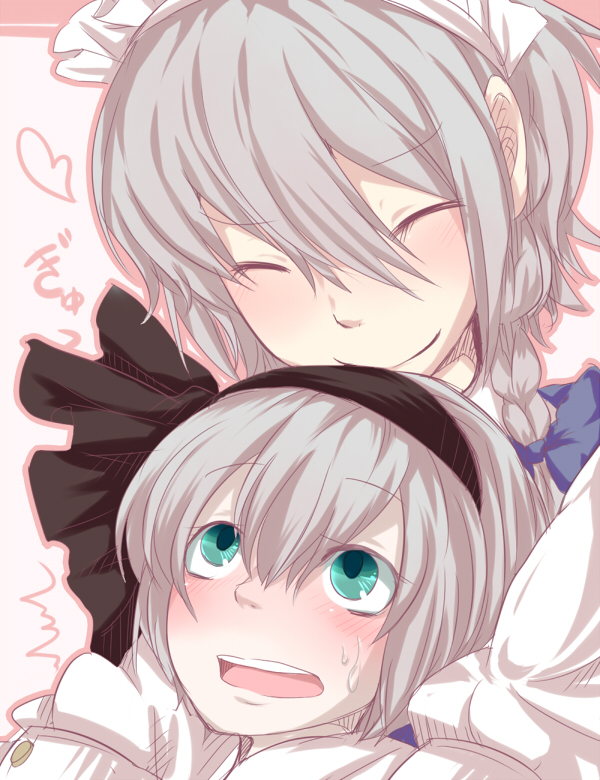 izayoi sakuya and konpaku youmu (touhou) drawn by penya