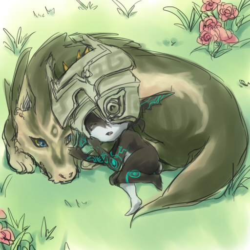 link, midna, and wolf link (the legend of zelda and 1 more)