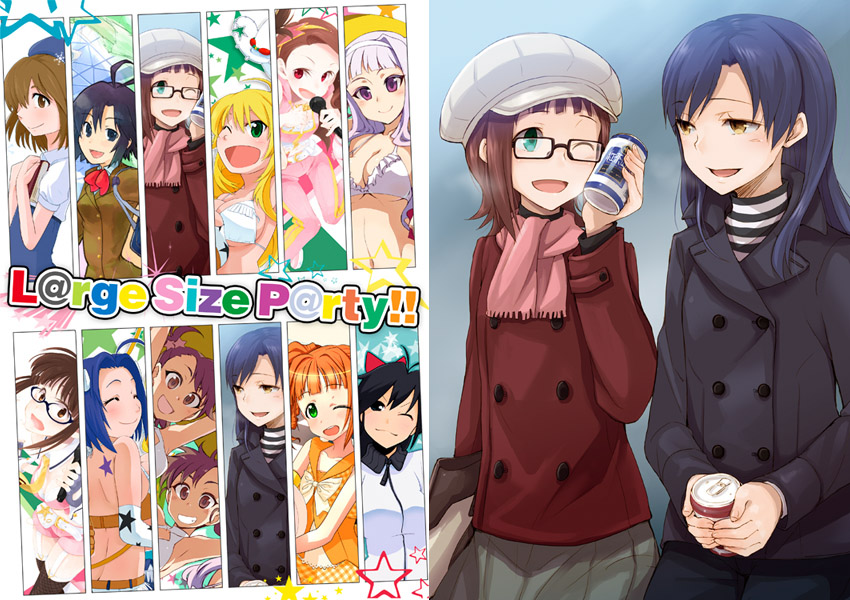 hoshii miki, kisaragi chihaya, amami haruka, kikuchi makoto, shijou takane, and 6 more (idolmaster and 1 more) drawn by ayakura_juu, daizan_(mount_position), kusanagi_tonbo, morihito, sakimiya_naon, and t3_(t3only)