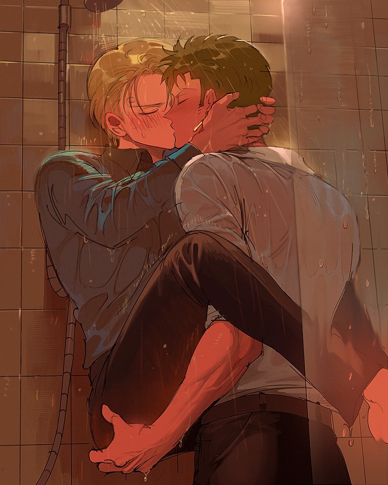 roronoa zoro and sanji (one piece) drawn by runa_(nori31291404)