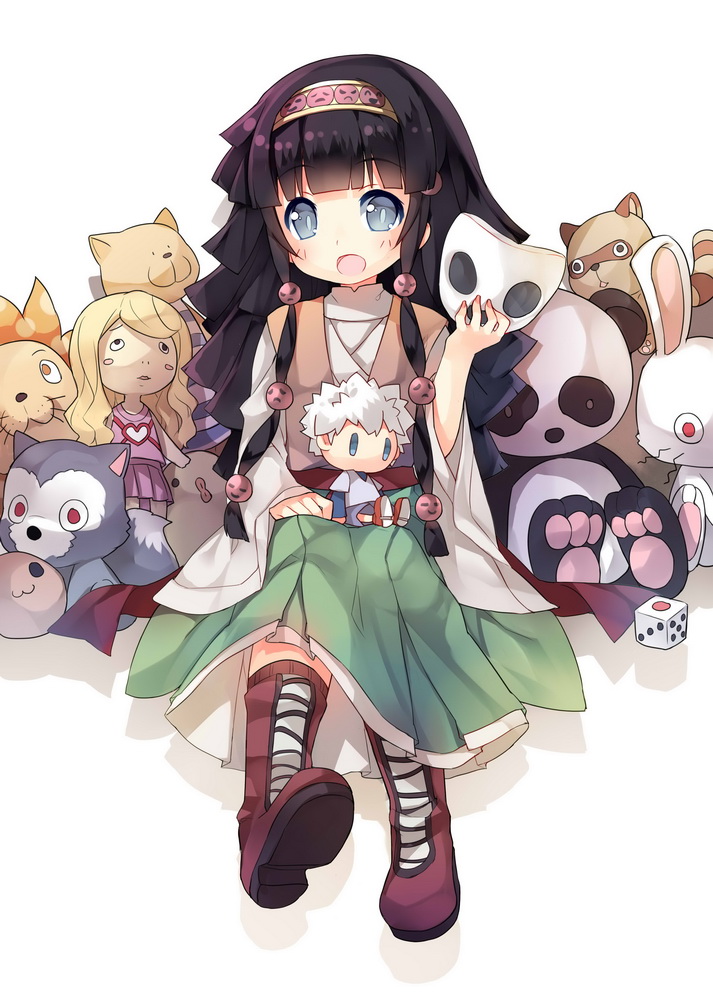 killua zoldyck and alluka zoldyck (hunter x hunter) drawn by saru