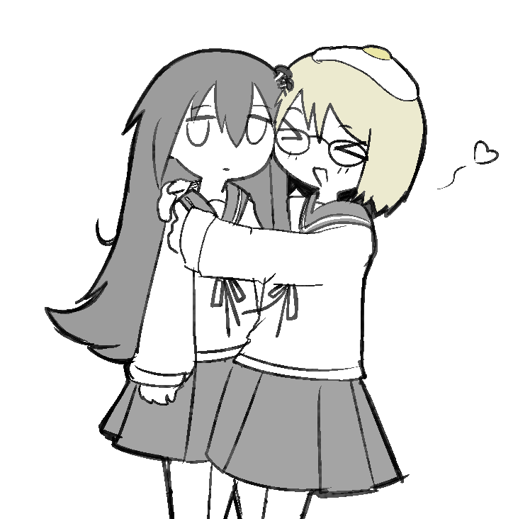 tsukishima shijima and yamashita majime (shimeji simulation) drawn by neppyseagull