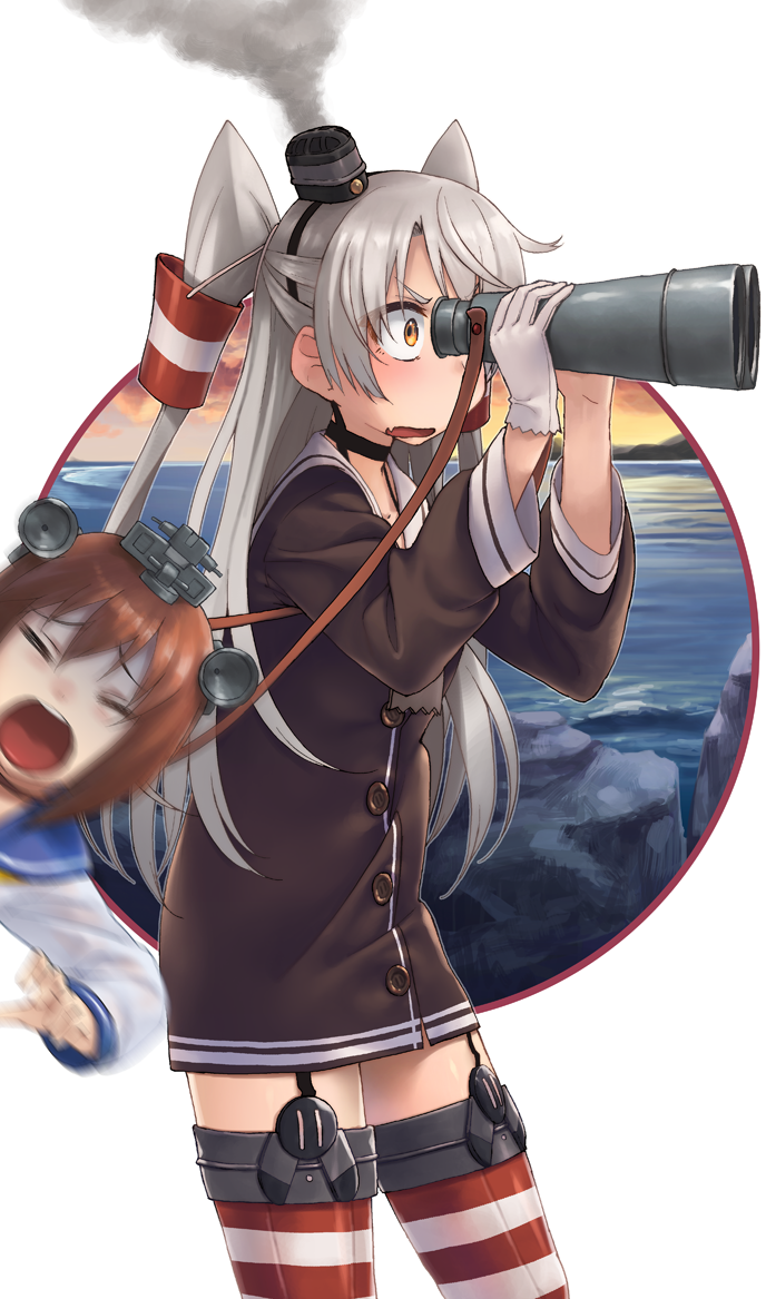 amatsukaze and yukikaze (kantai collection) drawn by temurei_(vovovov)